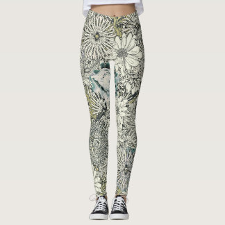 Legging Caneleiras florais ilustradas