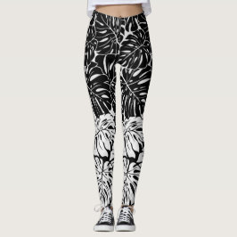 Legging Caneleiras frondosas de B&W