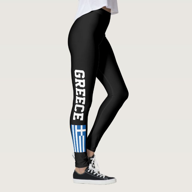 Legging Caneleiras gregas da bandeira para o exercício da (Direita)