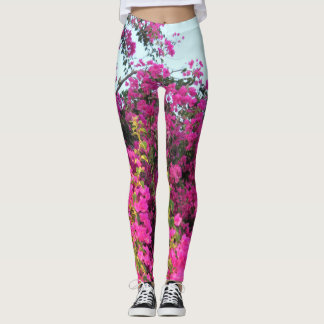 Legging Caneleiras impressas do Bougainvillea foto