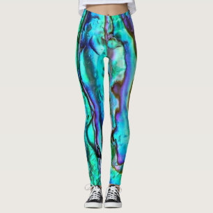 Legging Caneleiras iridescentes da pedra lunar do Opal
