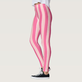 Legging Caneleiras listradas cor-de-rosa