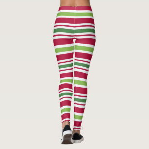 Legging Caneleiras listradas dos doces do feriado do