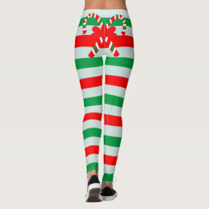 Legging Caneleiras listradas engraçadas do bastão de doc
