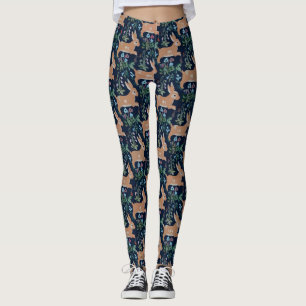 Legging Caneleiras medievais da tapeçaria do coelho