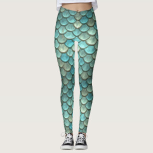 Legging Caneleiras metálicas da sereia