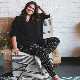 Legging Caneleiras modernas bonitos do osso de cão