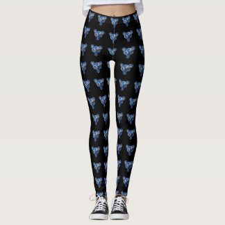 Legging Caneleiras nebulosas do preto do urso de Koala