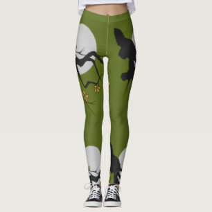 Legging Caneleiras--Orig. Ramo/verde/preto/branco