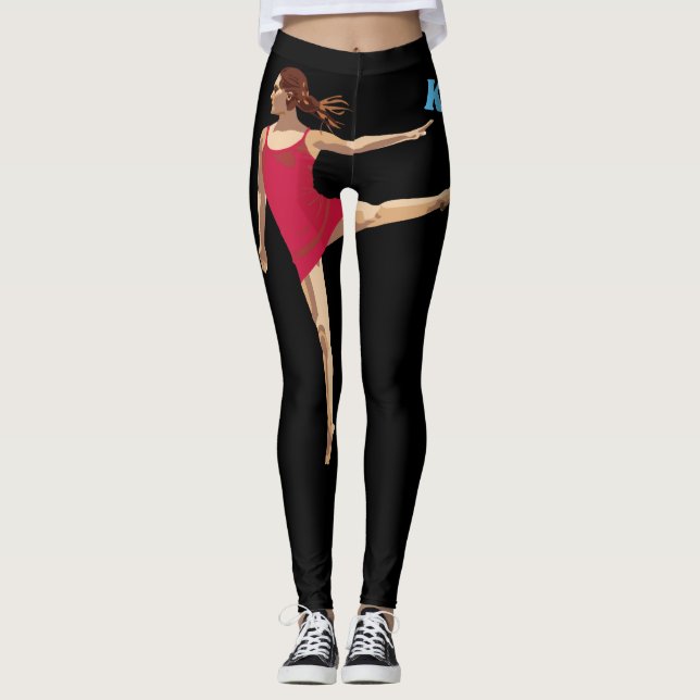 Legging Caneleiras personalizadas da dança do balé da (Frente)