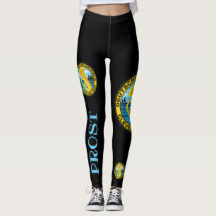 Legging Caneleiras pretas de DMV Prost com logotipo da cor