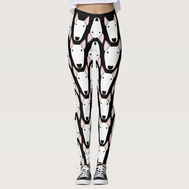 Legging Caneleiras pretas do engarrafamento da intimidação (Frente)