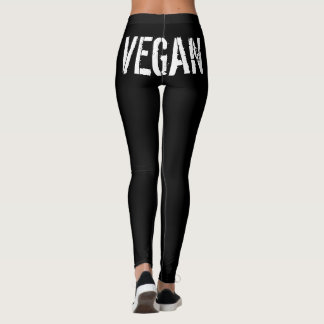 LEGGING CANELEIRAS PRETAS DO LOGOTIPO DO "VEGAN"