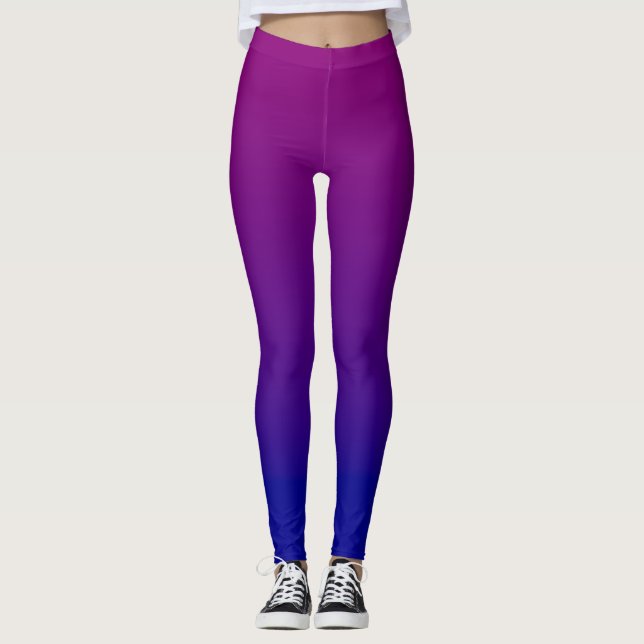 Legging Caneleiras roxas & azuis (Frente)