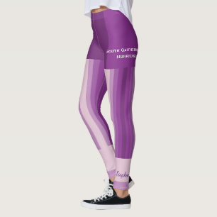 Legging Caneleiras roxas da equipe/clube da listra com