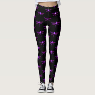 Legging Caneleiras roxas da libélula