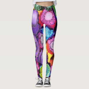 Legging Caneleiras roxas do Doodle