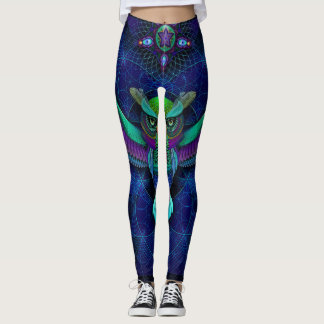 Legging Caneleiras sagrados da coruja da geometria