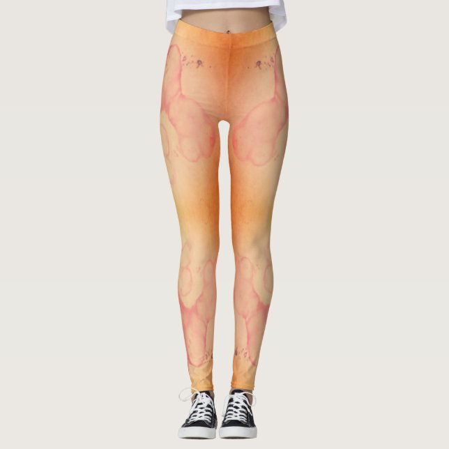 Legging Caneleiras sujas da mancha da tinta do Splotch de (Frente)