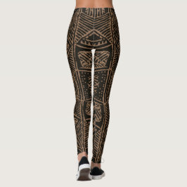Legging Caneleiras tribais da impressão