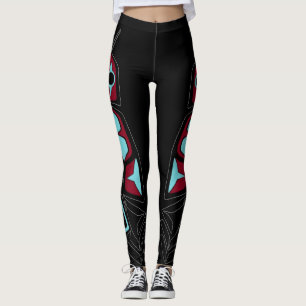 Legging Caneleiras tribais da pena