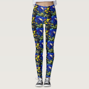Legging Caneleiras tropicais do costume dos peixes das
