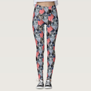 Legging Caneleiras unisex do "crânios de Roxxs da atitude