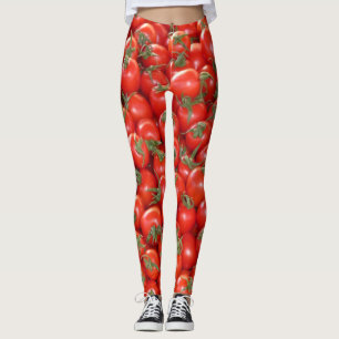 Legging Caneleiras vermelhas dos tomates da videira