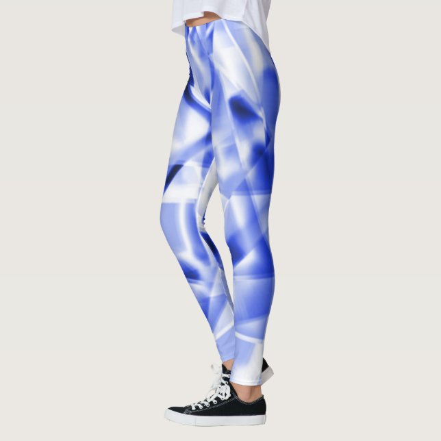 Legging Canto dos pedaços quadrados de acrílico, azul a br (Esquerda)