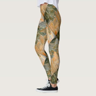 Legging cantos da cabine de registro diagonal marrom