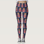 Legging Cão engraçado do amante do cão que veste a<br><div class="desc">Caneleiras engraçadas do feriado de inverno que caracterizam um cão que veste vidros vermelhos e uma camisola "feia" do Nordic do Natal. Realmente, nós pensamos que é preferencialmente bonito! Aperfeiçoe para festas natalícias, o gym, o passeio seu cão ou uma saída. Faz um aniversário ou um presente perfeito do Natal...</div>