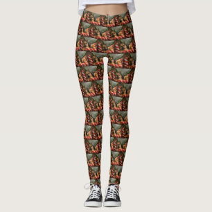 Legging Cão Pastor Alemão Natal Festivo