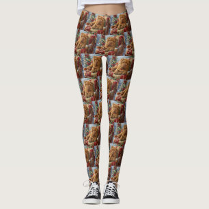 Legging Cão Shar Pei Natal Festivo