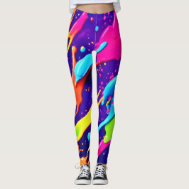Legging Caos Coloridos no Tabuleiro de Abstrato