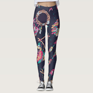 Legging Capturas de sonhos: padrão perfeito de vintage.