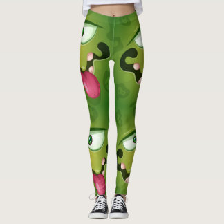 Legging Cara de monstro verde louco