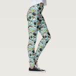 Legging Caracteres Sushi Bonitos Padrão Comida Diversão Ka<br><div class="desc">Leggings de padrão sushi. Uma variedade de amigos felizes sushi,  incluindo salmão,  atum,  tamago,  camarão,  polvo,  wasabi e gengibre. Estas leggings impressão de novidade fazem um presente kawaii para amantes sushi. Visite o Doodle World de Jenn para conhecer leggings de impressão e designs de comida divertidos.</div>