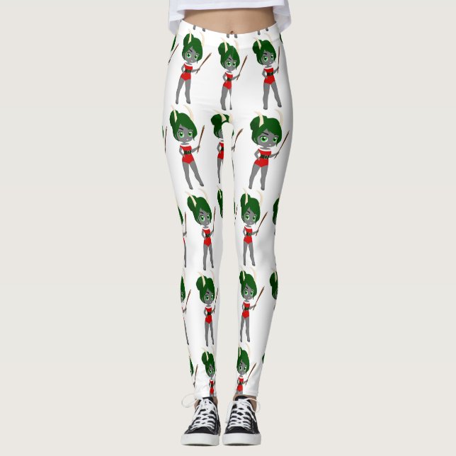 Legging Carampo fêmea de natal feio (Frente)
