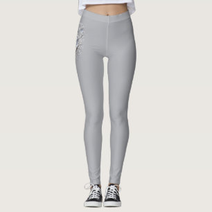 Legging Caranguejo de Cristal de Prata Luxo Oceano Espel