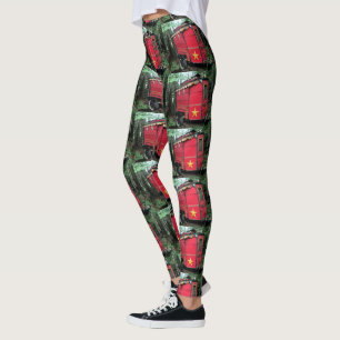 Legging Caravana minúscula aciganada vermelha