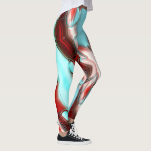 Legging Carimbo das linhas de cristal sobre a textura aren
