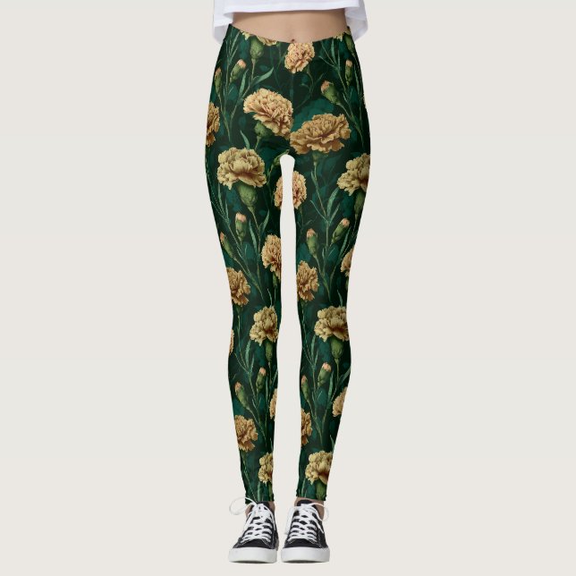 Legging Carnation Flor Atlético Carnation Fantasia Melhor (Frente)