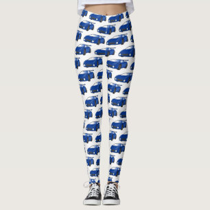 Legging Carro desportivo azul com ilustração de airfoil