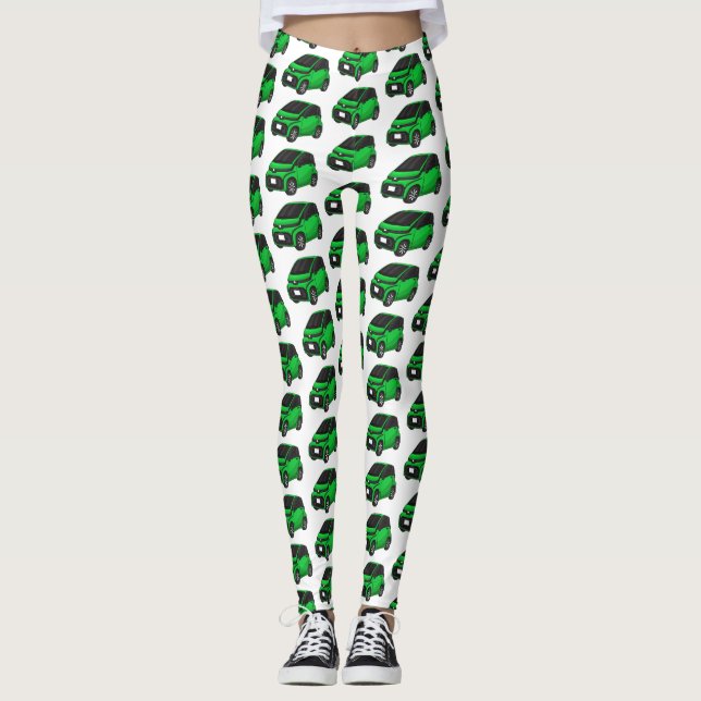 Legging Carro verde e fino (Frente)