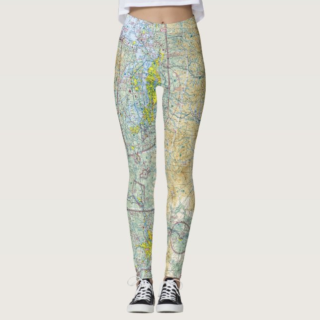 Legging Carta Seccional de Seattle (Frente)