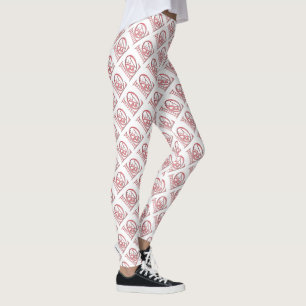 Legging Cartas de Amor com Corações de Shirley Taylor