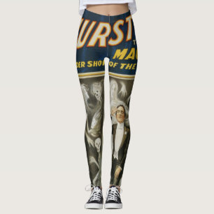 Legging Cartaz Mágico Antigo, Thurston, O Grande Mágico