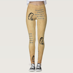 Legging Cartaz retrô vintage das princesas da SlipperyJoe'