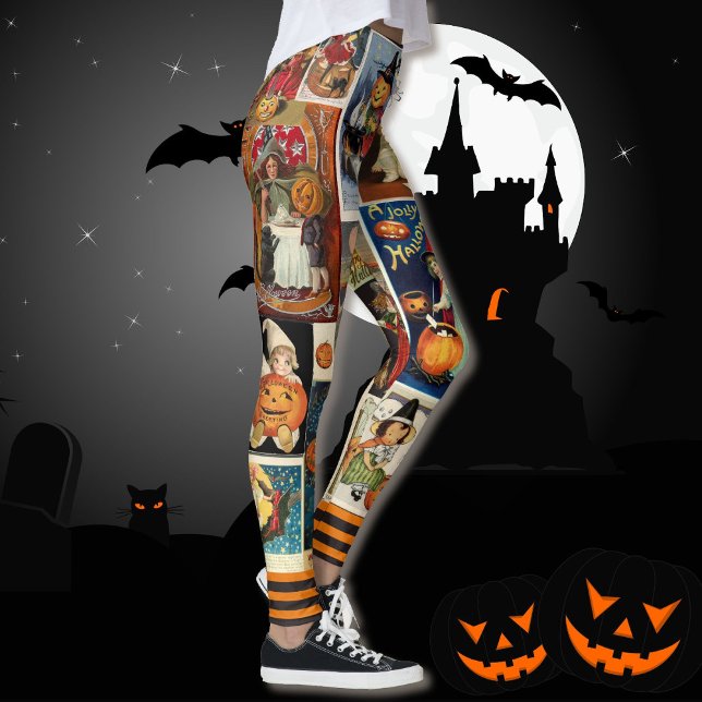 Legging Cartões de saudação do Halloween Bruxas Bruxas (Criador carregado)