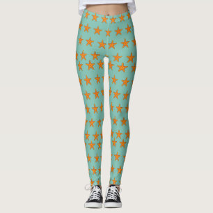 Legging Cartografia de Starfish Laranja-Corte